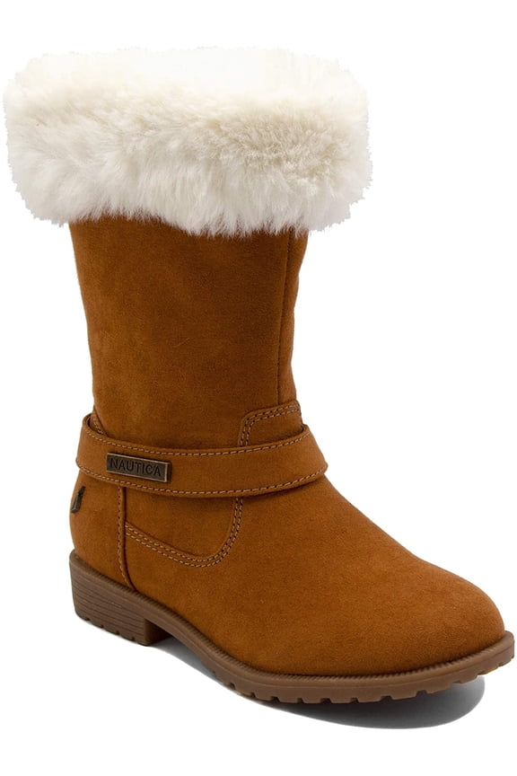 Girls Warm Boots-Cold Weather Fashion Booties with Sherpa Fur Upper-Cosima Little Kid/Big Kid