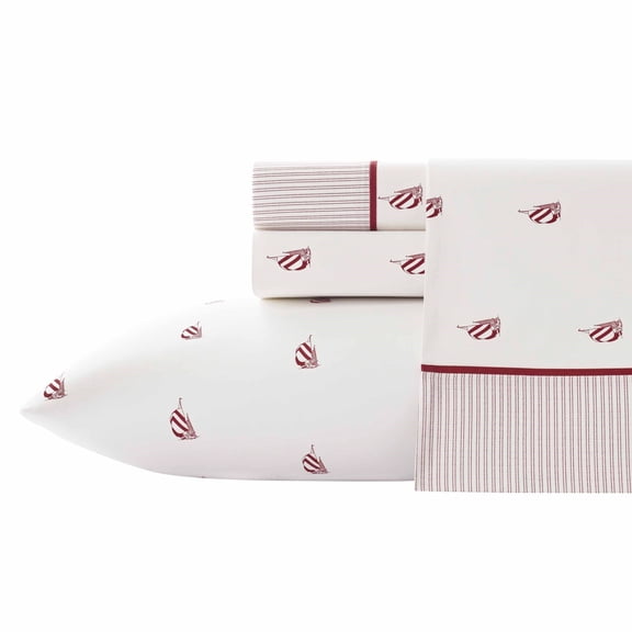 Nautica  Heritage Spinnaker Red Sheet Set