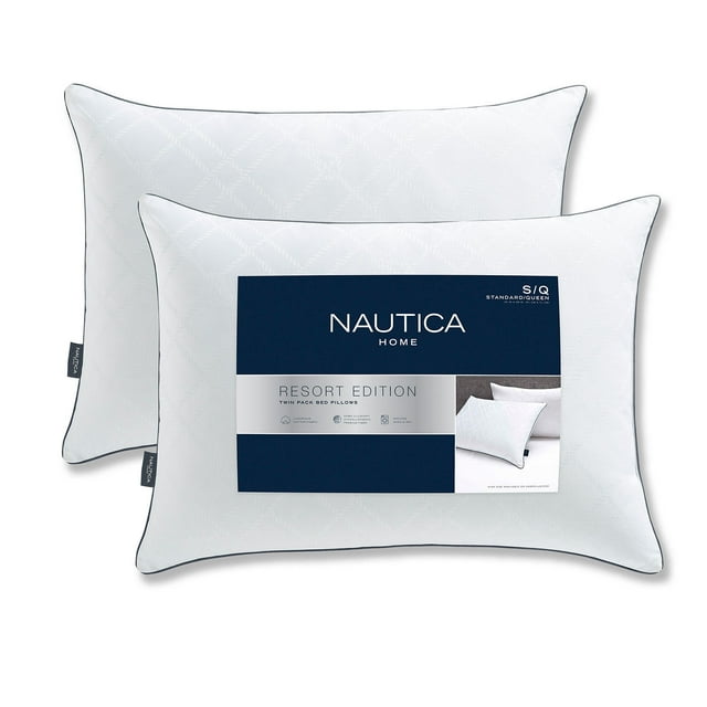 Nautica Home Resort Edition Bed Pillow, 2 Pack King