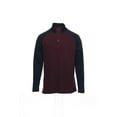 thumbnail image 1 of Nautica Jeans Co Wine Color Block Mock Neck Sweater , Size Small, 1 of 4