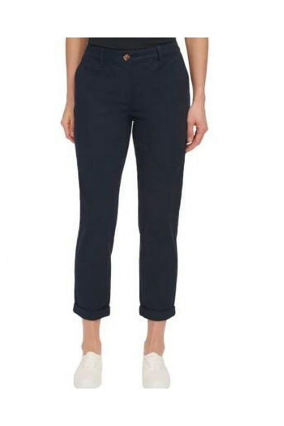 Jeans Ladies' Chino Ankle Pants, Navy 12