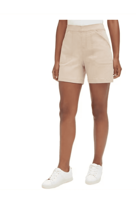 Jeans Ladies' Pull-On Chino Short, Brown, Sz 10