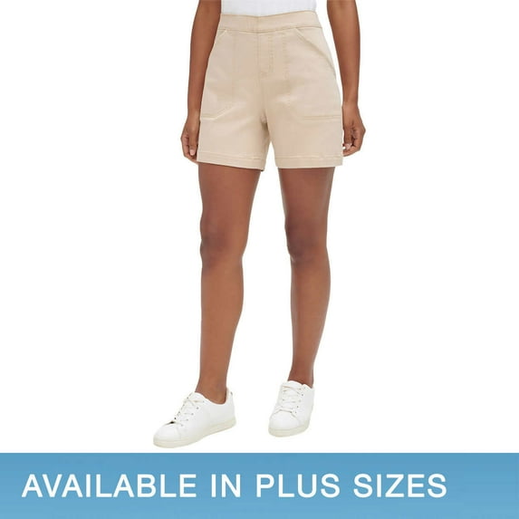 Nautica Jeans Ladies' Pull-On Chino Short, Brown, XXL