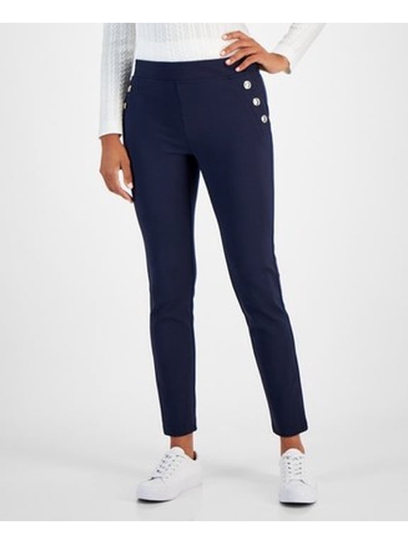 Jeans Straight Pull-on Sailor Pants Women's S Night Sky Elastic Waist