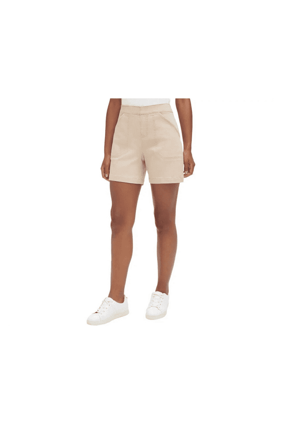 Jeans Women's High-Rise Stretch Pull-On Shorts, Chino, Size XL