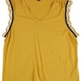 thumbnail image 1 of Nautica Womens Crochet-Trim Tank Top, Yellow, Large, 1 of 1