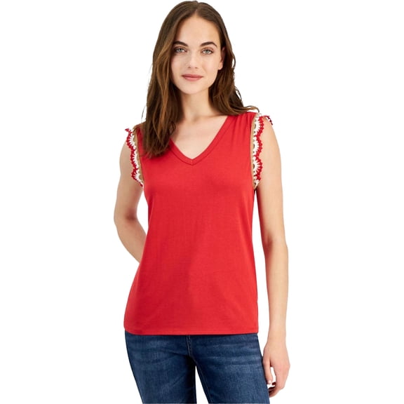 Nautica Crochet-Trim, Halter Tank Top, Women's