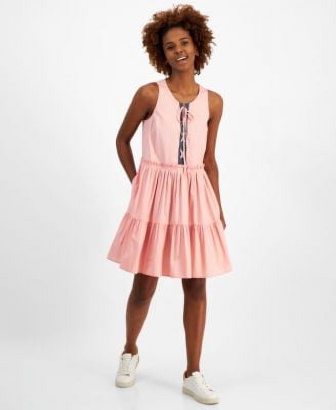 delfina dress tiny bloom ivory Ivory Floral Ruffle-Neck Puff-Sleeve Mini Dress main image 1