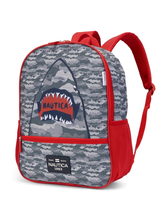 Kids 16" Back to Basics Cushioned Kids Backpack, Shark Attack