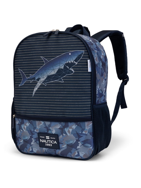 Kids 16" Back to Basics Cushioned Kids Backpack, Shark Frenzy