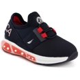 thumbnail image 1 of Nautica Kids Light Up Flashing Sneaker Athletic Slip-On Bungee Running Shoes Boy Girl Little Kid Big Kid-Neave Emboss-Navy Red-6, 1 of 7