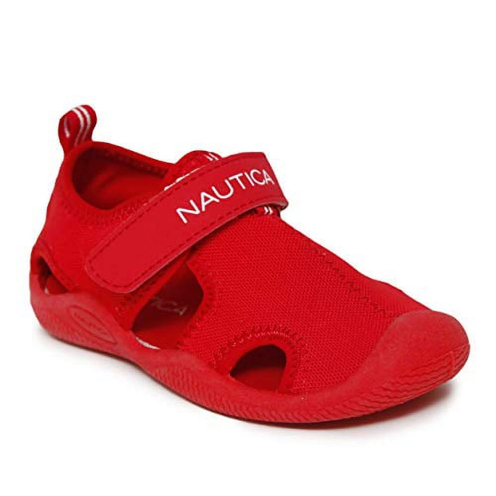 Nautica Kids Protective Water Shoe Closed-Toe Sport Sandal Red