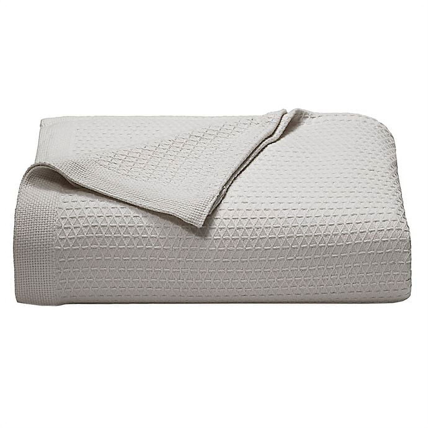 Luxurious King-Sized Gray Cotton Knitted Reversible Blanket