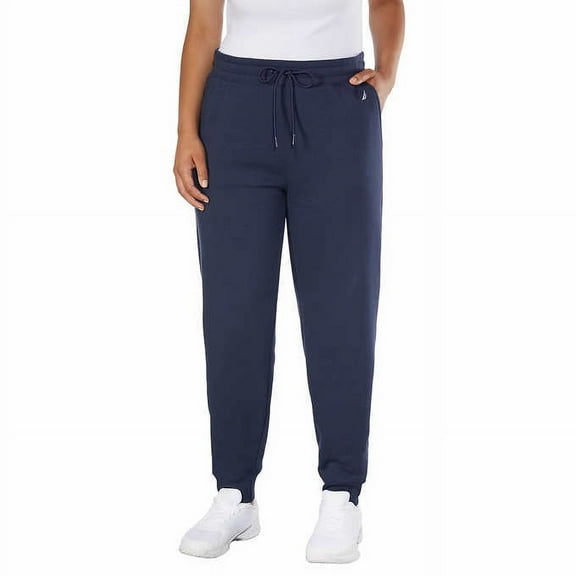 Nautica Ladies' Fleece Jogger Active Pants w/drawstring (Navy, X-Large)