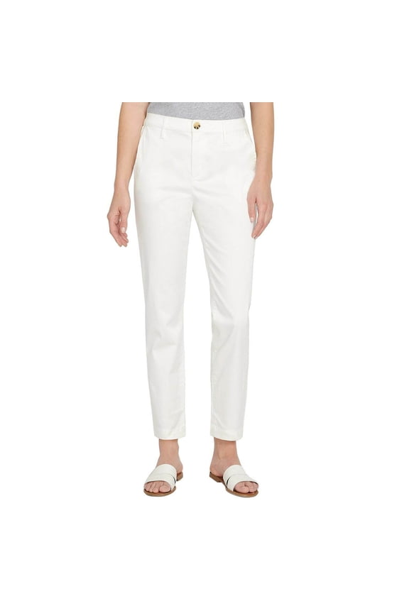 Ladies' Stretch Ankle Pants, White 10/30 - NEW