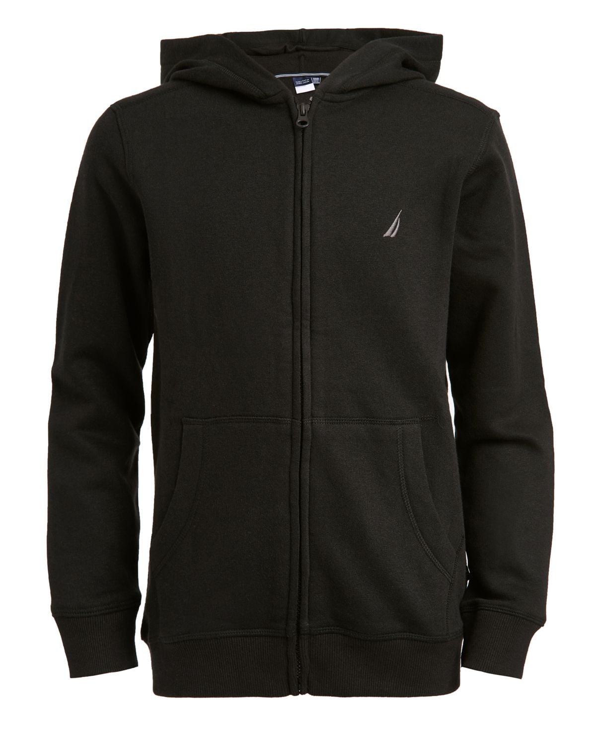 Nautica Little Boys Full Zip Fleece Hoodie,Black,5