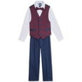 thumbnail image 1 of Nautica Little Boys Regular-Fit 4-Pc. Blue Tartan Vest Set , Choose Sz/Color, 1 of 5