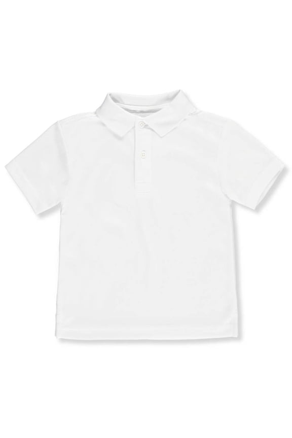 Little Boys' S/S Poly Mesh Polo (Sizes 4 – 7) Color: white Size: 4