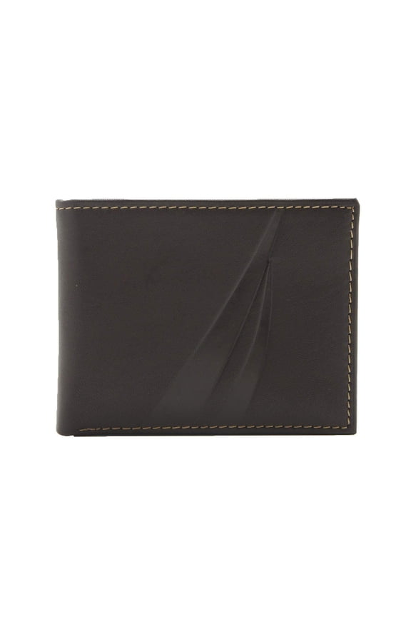 Nautica Men RFID Data Protection Genuine Leather Bifold Wallet Passcase (One siz