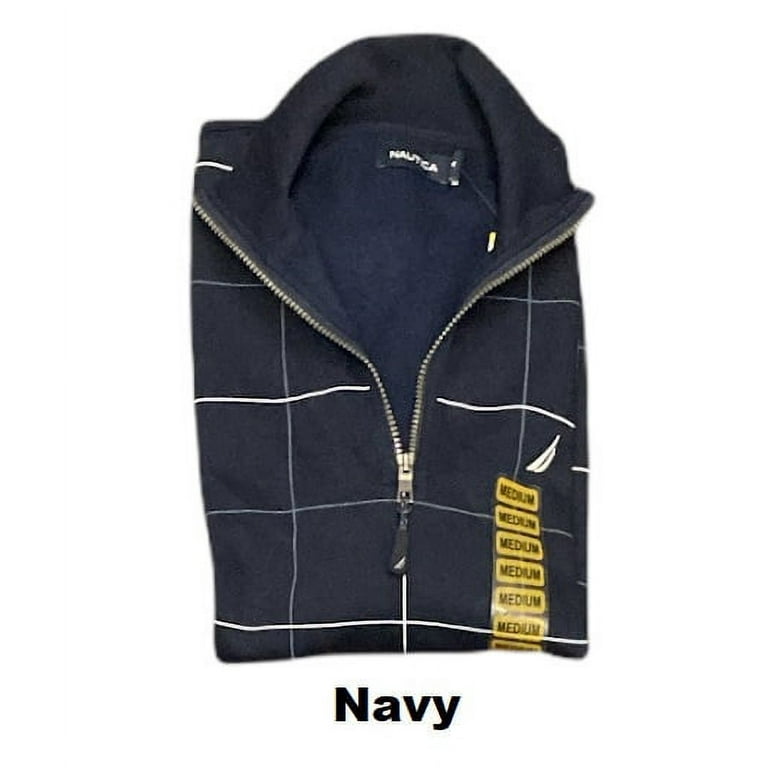 Nautica Men s Quarter Zip Fleece Pullover Mock neck Classic Fit Navy XXL Walmart