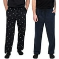 thumbnail image 1 of Nautica Men's 2 Pack Fleece Lounge Sleepwear Pajama Pants (Black (True Black/Maritime Navy)/Small), 1 of 3