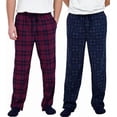 thumbnail image 1 of Nautica Men's 2 Pack Fleece Lounge Sleepwear Pajama Pants (Red (Zinfandel/Navy)/Large), 1 of 3