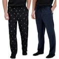 thumbnail image 1 of Nautica Men's 2 Pack Fleece Lounge Sleepwear Pajama Pants (Black (True Black/Maritime Navy)/Medium), 1 of 4
