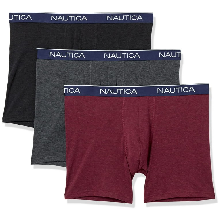 Nautica Men's Super Soft Cotton Stretch Boxer Briefs (3 Pack)
