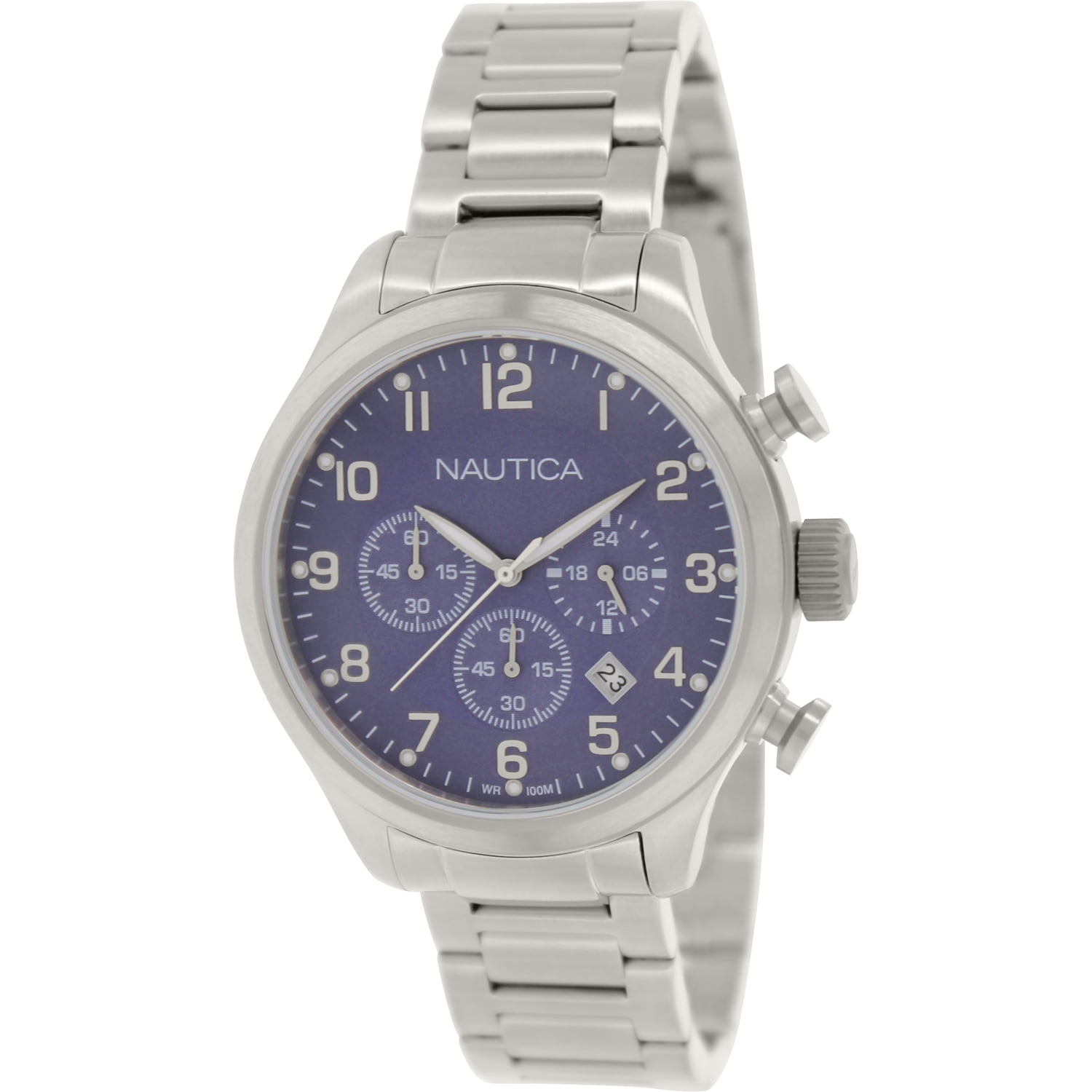 Nautica Men's Bfd 101 N17664G Silver Stainless-Steel Quartz Watch