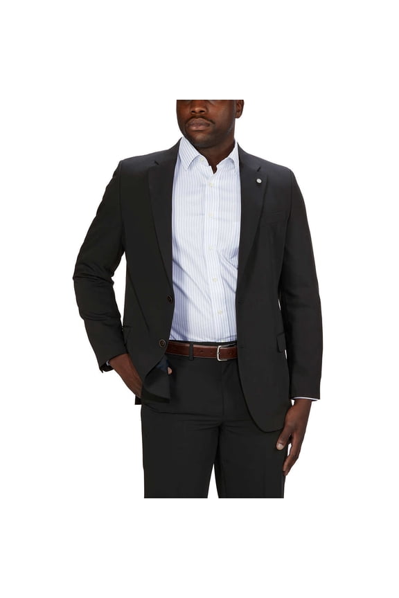 Mens Bi-Stretch Fabric Modern Fit Suit Separate Jacket, Black 44R