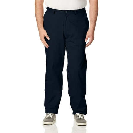 Nautica Men's Big and Tall Twill Flat-Front Pant, True Navy D83050, 40W x 34L