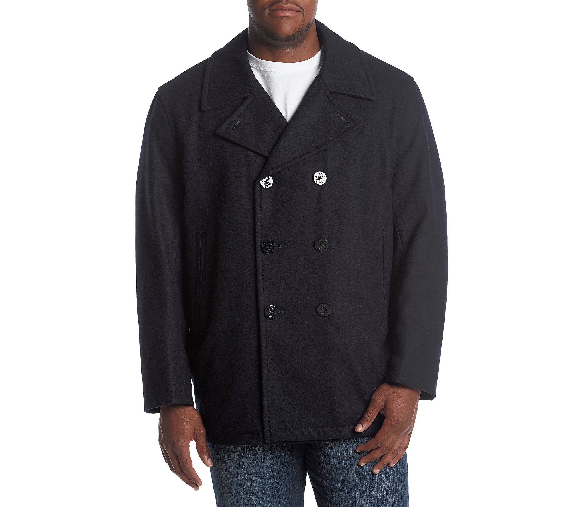 ほぼ未使用NAUTICA A.H PEA COAT ネイビー　サイズL Nautica-Men-s-Big-and-Tall-