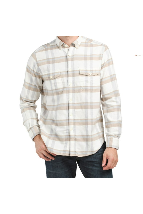 Men's Classic Collar Checked Soft Brushed Flannel Casual Button Down Shirt