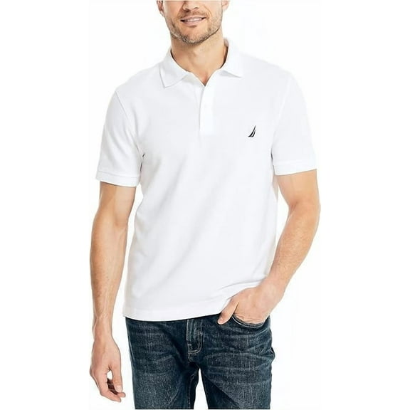 Nautica Men's Classic Fit Deck Polo, 3X-Large, White