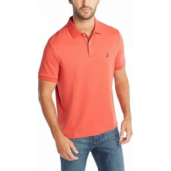 Nautica Men's Classic Fit Deck Polo, Coral Reef, XXX-Large