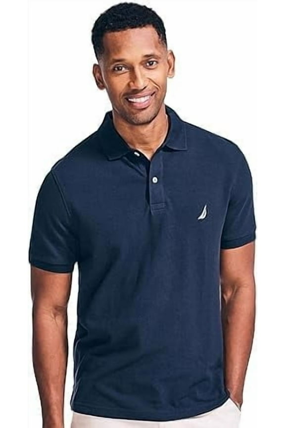 Men's Classic Fit Deck Polo, Navy, Extra Large