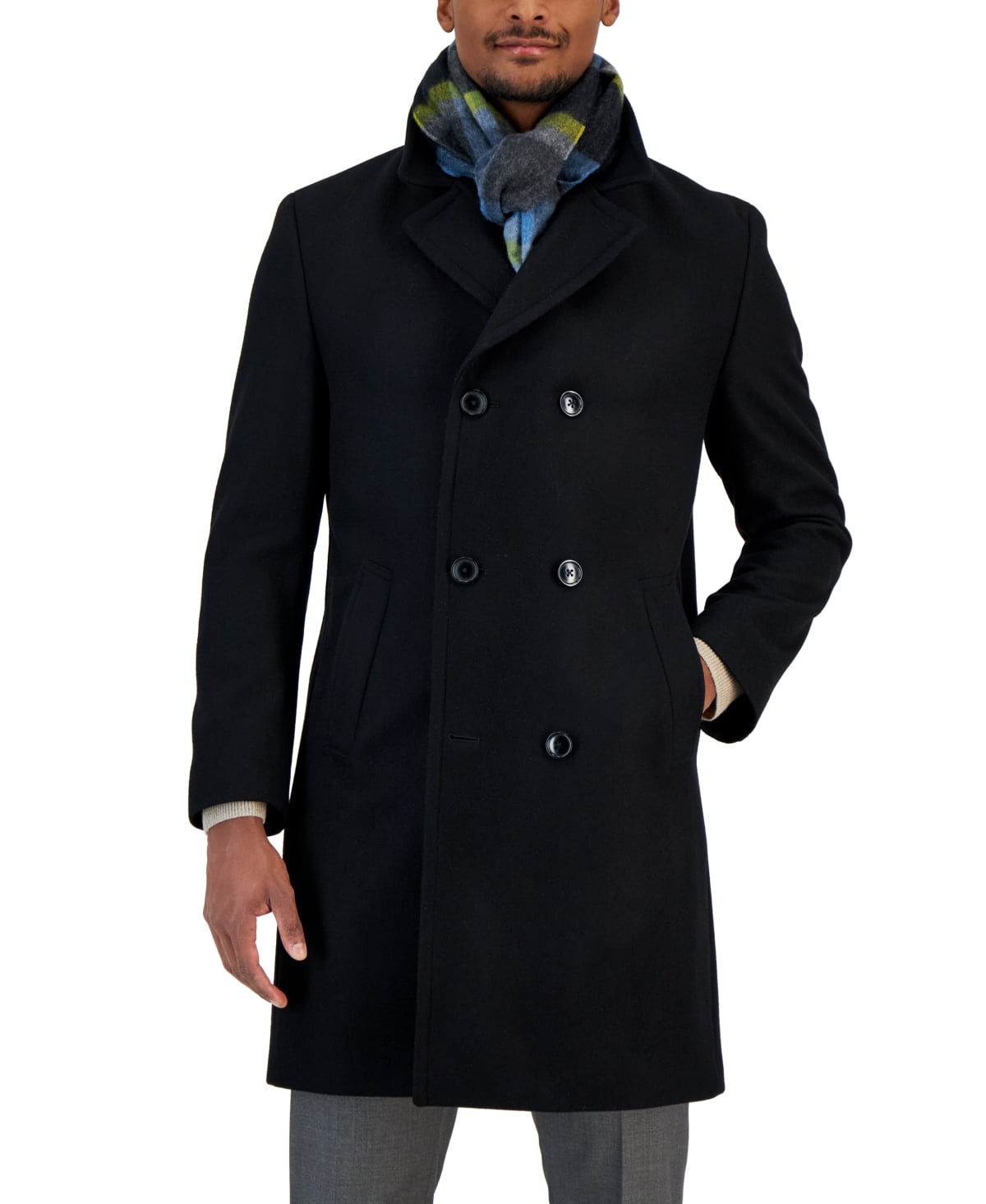 ジャケット・アウター Overcoat double breasted jacket evzosrz Men's Trench Coat Winter Jacket Classic Notched