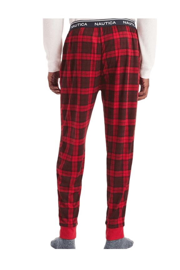 Mens Classic-Fit Stretch Solid Sleep Joggers Size L, Naut Red