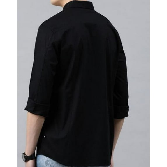 Nautica Men's Dress Shirt - Performance Super Shirt - Slim Fit (Black, XL 17-17.5 32/33)