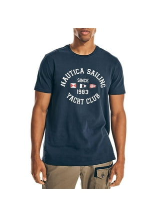 Nautica Shirt Size Large L Blue Tee Short Sleeve Adult Men's
