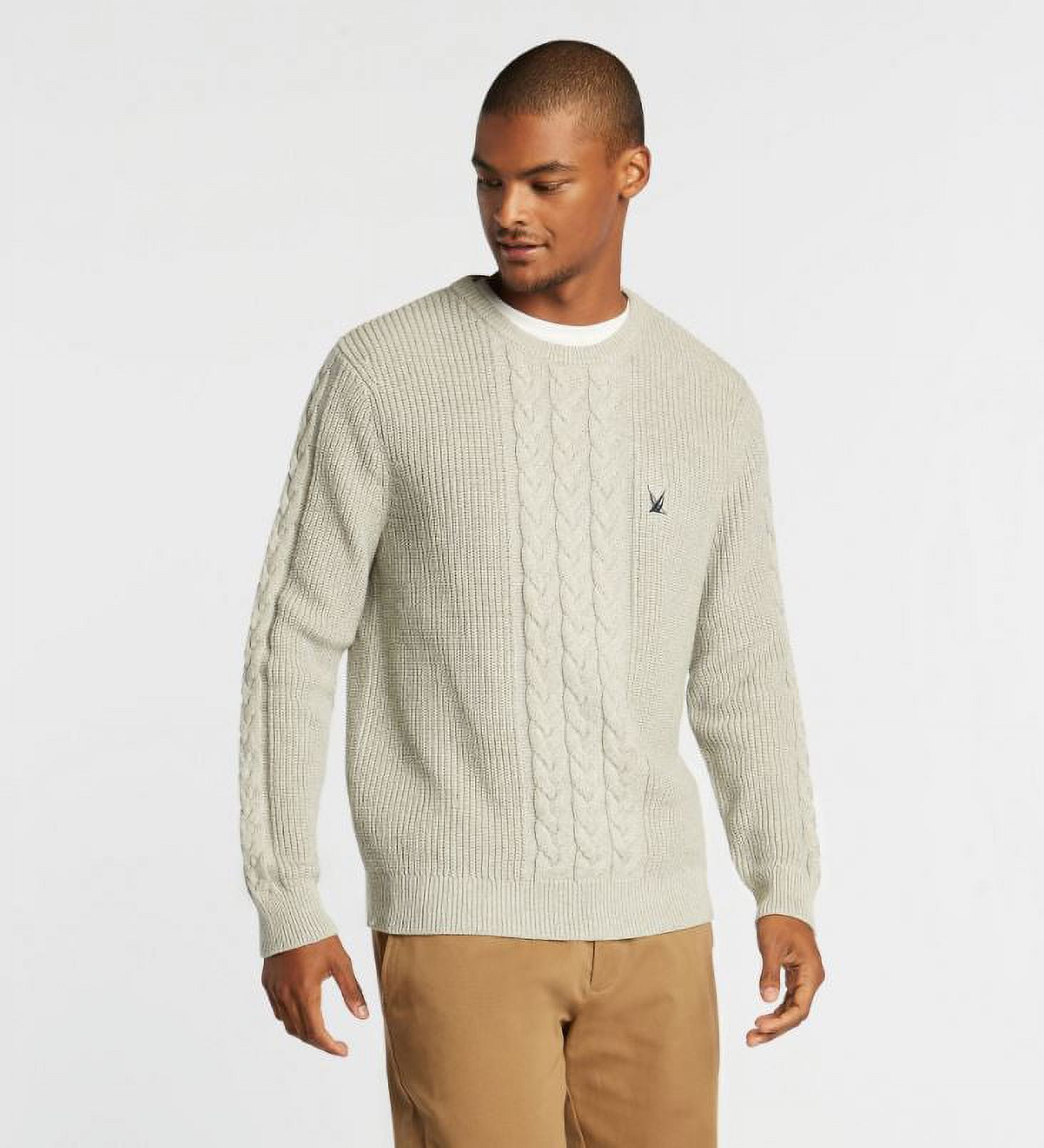 Nautica Men's Cable-Knit V-Neck Sweater