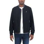 Nautica Men's Bomber Jacket – Windbreaker, Water-Resistant, Waterproof, Golf, Hiking, Boating, Casual Wear, Black Medium