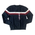 thumbnail image 1 of Nautica Men's Lightweight Soft & Comfortable Crewneck Knit Striped Sweater (Navy, XXXL), 1 of 2