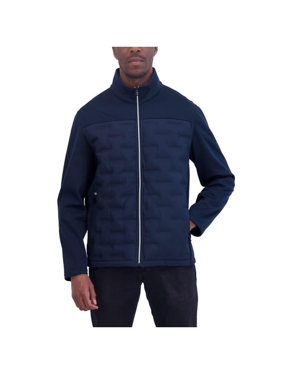 Men's Lightweight Softshell Jacket – Bonded Fleece Lining, Regular, Big & Tall Sizes (Blue/XX-Large)