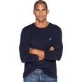 thumbnail image 1 of Nautica Men's Long Sleeve Solid Crew Neck T-Shirt, Navy, Small, 1 of 2