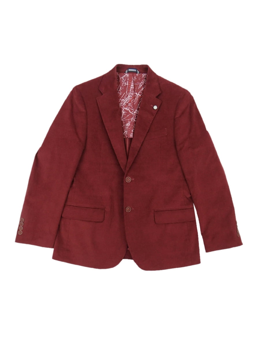 Nautica Men's Modern-Fit Active Stretch Corduroy Sport Coat (40S, Red)
