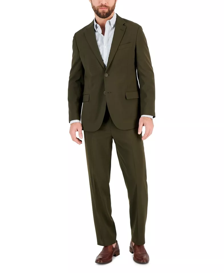 Nautica Men's Modern-Fit Bi-Stretch Fall Suit, Olive, 40R - Walmart.com
