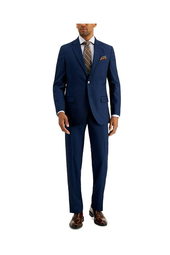 Men's Modern Fit Bi Stretch Suit Blue Size 36