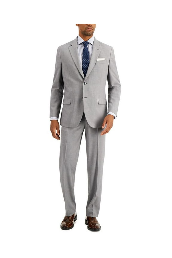 Men's Modern Fit Bi Stretch Suit Gray Size 40