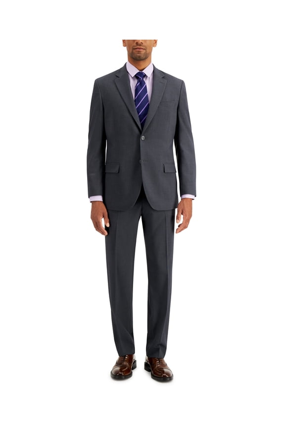 Men's Modern Fit Bi Stretch Suit Gray Size 42